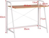 furnibella - Bureau in hout en metaal - model Damey