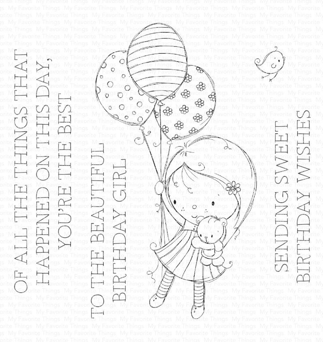 Beautiful Birthday Girl Clear Stamps (RAM-018)
