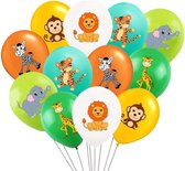 10 stuks ballonnen jungle dieren