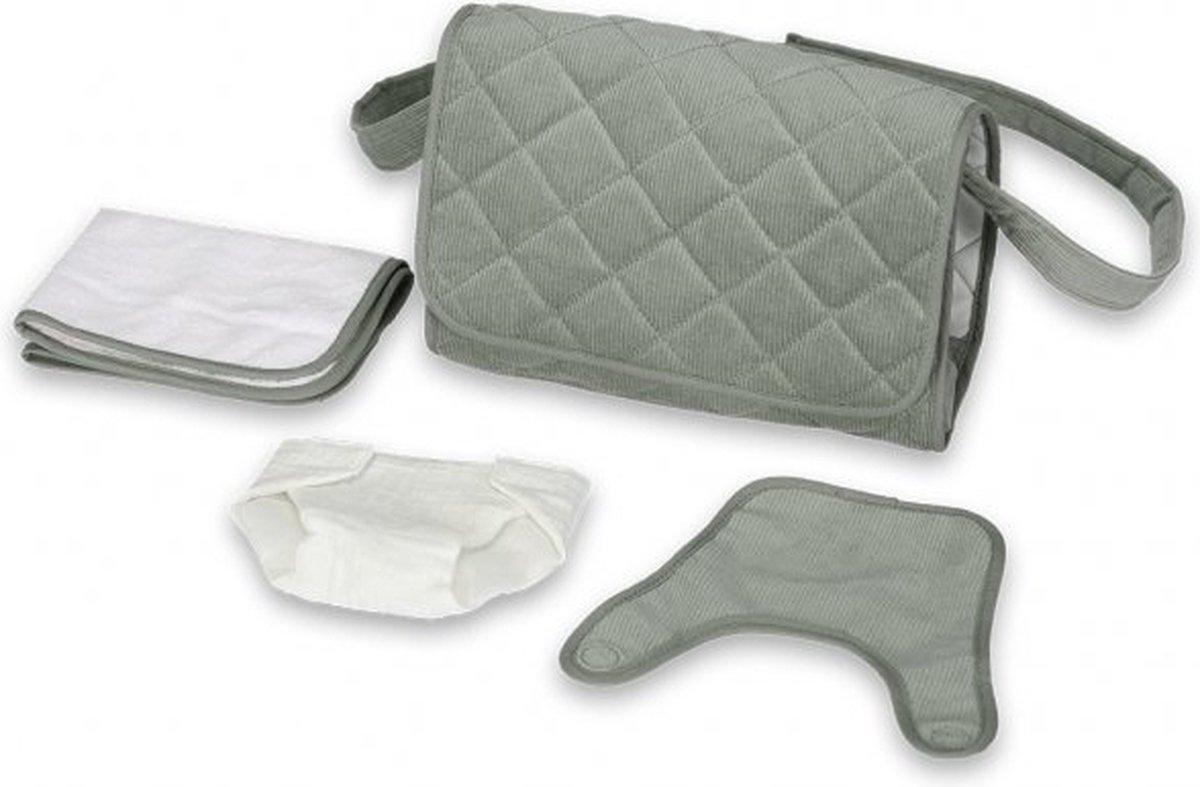 Mamamemo - Luiertas - Mintgroene corduroy