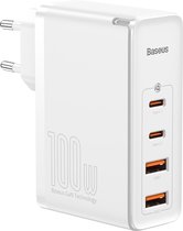 Baseus GaN2 100W Snellader met Power Delivery + 100W USB-C Kabel Wit