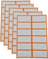 Étiquettes Autocollants Blanco Couleur Oranje - 60 Étiquettes - Étiquettes - 100 × 47mm - Avec surface d'écriture - Sans résidu de colle - Convient pour l'école/bureau/déménagement