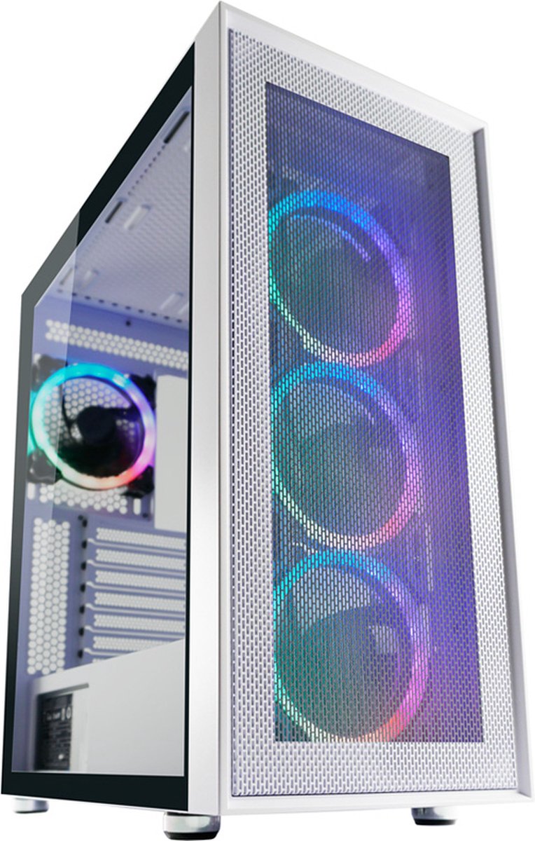 GAME HERO Memnon Gaming PC Behuizing Zijpaneel Van Gehard Glas RGB - 4 x 120mm RGB Case Fans - 2x USB 2.0