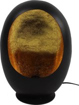 Tafellamp Eggy metaal zwart - Industriële - Tafellamp - Zwart - Goud - 44 cm - Eggy