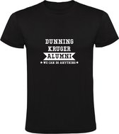 Dunning Kruger | Heren T-shirt | Zwart | Alumni | We Can Do Anything | Effect