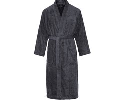 Kimono badstof katoen – lang model – unisex – badjas dames – badjas heren – 100% katoen - sauna – donkergrijs – XXl/XXXL