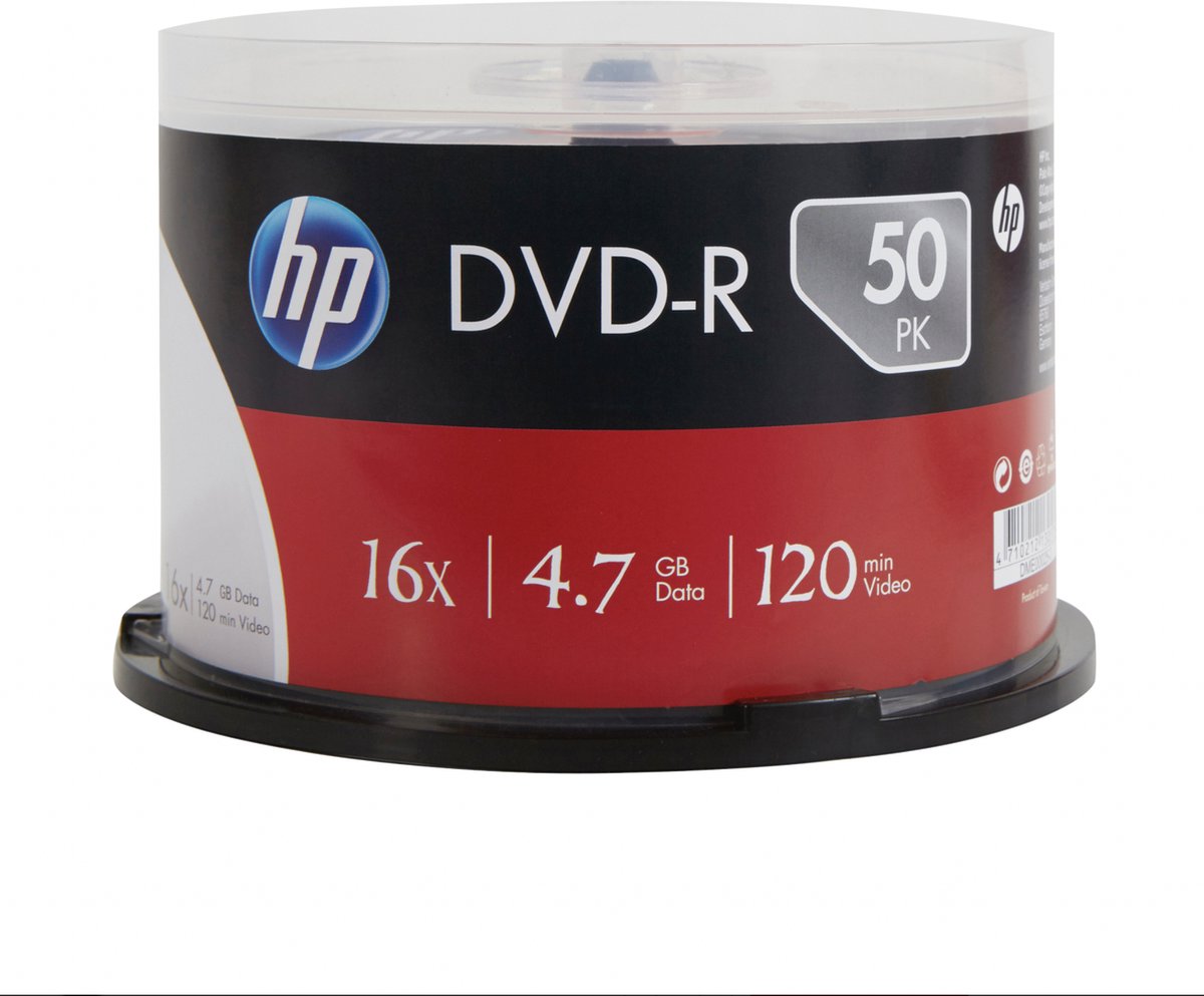HP DME00025 DVD-R disc 4.7 GB 50 stuk(s) Spindel
