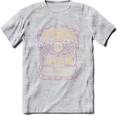 10 Jaar Legendarisch Gerijpt T-Shirt | Oud Roze - Ivoor | Grappig Verjaardag en Feest Cadeau Shirt | Dames - Heren - Unisex | Tshirt Kleding Kado | - Licht Grijs - Gemaleerd - XL