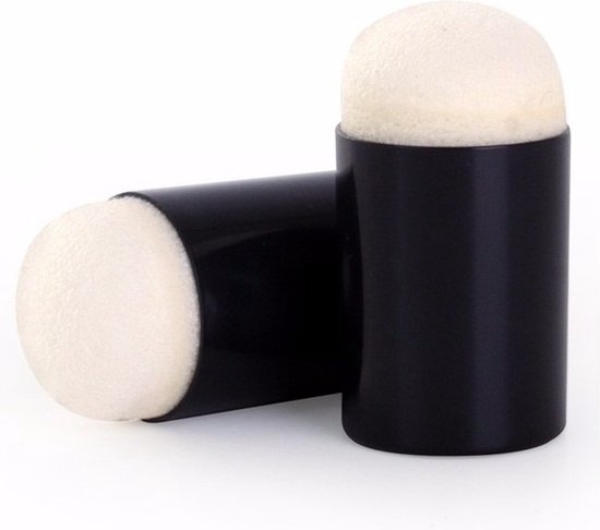 PartyXplo Schmink sjabloon sponsjes - 5x - vingerhoedjes grimeer sponsjes - Carnaval