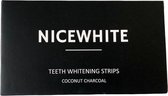 NICEWHITE | Tandenbleek Strips 28 stuks | Teeth Whitening Strips | Coconut Charcoal | Peroxidevrij | 100% natuurlijk | Tanden bleken | Wittere tanden