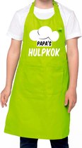 Papa s hulpkok keukenschort groen voor jongens en meisjes - Keukenschort kinderen/ kinder schort