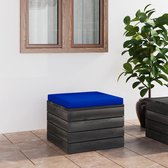 Decoways - Tuinhocker met kussen pallet grenenhout