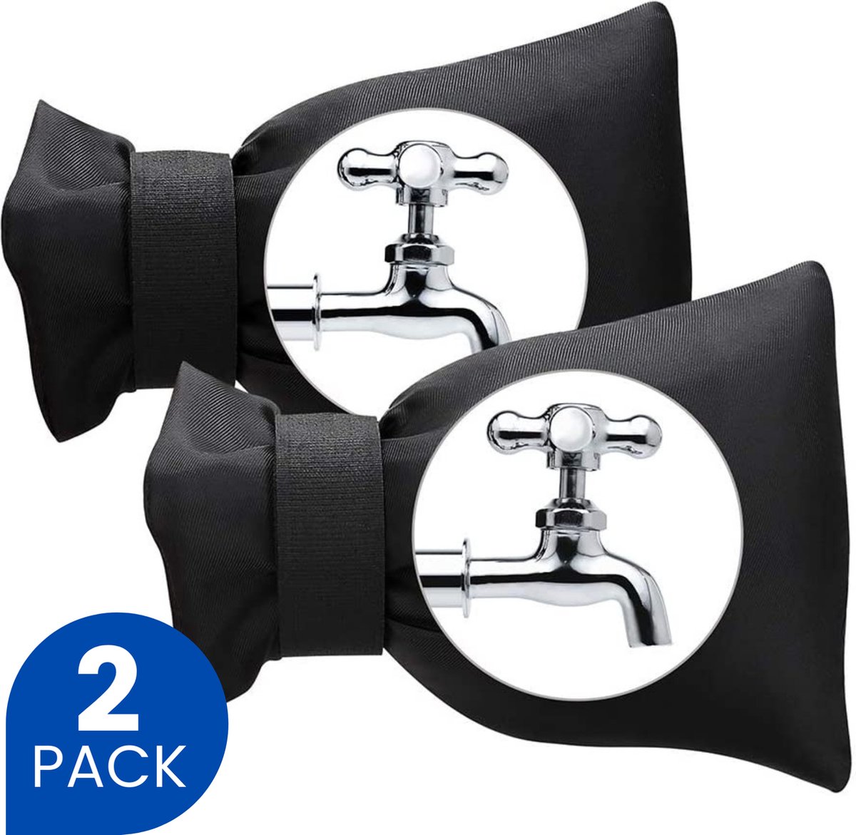 COHOSO® Originele vorst beschermhoes 2PACK - Vorstbeveiliging - Kraan vrieshoes - Buitenkraan hoes - Antivorst - Antivries - Vorsthoes - Extra dik - XL - Zwart