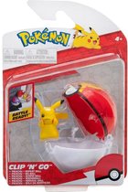 Pikachu + Repeat Ball - Pokémon Clip 'N Go + Pokemon Balpen + 5 Pokemon Stickers | Speelgoed voor kinderen jongens meisjes | Speel en Knuffel met jou favoriete Pokémon speelfiguur!