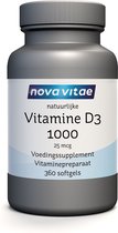 Nova Vitae - Vitamine D3 - 1000 - 25 mcg - 360 capsules