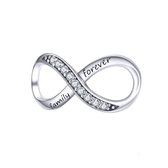 Infinity family forever zilver bedel | Oneindig bead | bedels beads cadeau | Zilverana | geschikt voor Biagi , Pandora , Trollbeads armband | 925 zilver