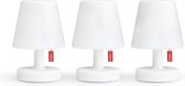 Fatboy Edison the Mini - 3 Kleine Witte Tafellampjes - Oplaadbare Bedlampjes - Slaapkamer lamp nachtkastje - Draadloos