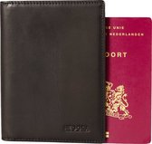 NEGOTIA Elite - Leren Paspoort Hoesje - Paspoorthouder Leer - Leren Paspoorthoesje/Cover - 100% Luxe Top-Grain Leer - Zwart