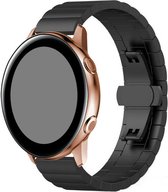 Stalen Smartwatch bandje - Geschikt voor  Garmin Venu 2s metalen band - 40mm - zwart - Strap-it Horlogeband / Polsband / Armband