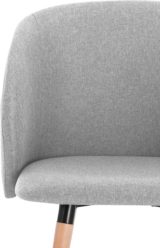 Esszimmerstühle 2er Set Küchenstuhl Polsterstuhl Wohnzimmerstuhl Sessel mit Rückenlehne, Sitzfläche aus Stoffbezug, Metallbeine