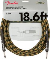 Fender Professional Series Tweed Woodland Camo instrumentkabel 5.5 meter