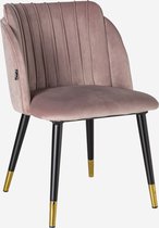 Lucy’s Living Luxe Eetkamerstoel PALAIS Roze – ø 52 x 60 x 80 cm – hotel chique - binnen – meubilair – meubels – stoelen – wonen – interieur