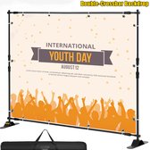 Banner Stand- Photo Achtergrond Stand - Verstelbaar - Beurs Muur Achtergrond Stand - W/draagtas - 8ft Stand