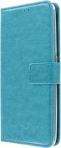 LuxeBass Hoesje geschikt voor Oppo A5 / A9 2020 - Bookcase Turquoise - portemonnee hoesje - telefoonhoes - gsm hoes - telefoonhoesjes