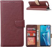 LuxeBass Hoesje geschikt voor Oppo A12 / A12S - Bookcase Wijnrood - portemonnee hoesje - telefoonhoes - gsm hoes - telefoonhoesjes