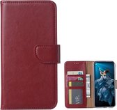 LuxeBass Hoesje geschikt voor Honor 20 - Bookcase Roze - portemonee hoesje Bordeaux Rood - telefoonhoes - gsm hoes - telefoonhoesjes