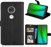 LuxeBass Hoesje geschikt voor Motorola Moto G7 / G7 Plus hoesje book case zwart - telefoonhoes - gsm hoes - telefoonhoesjes