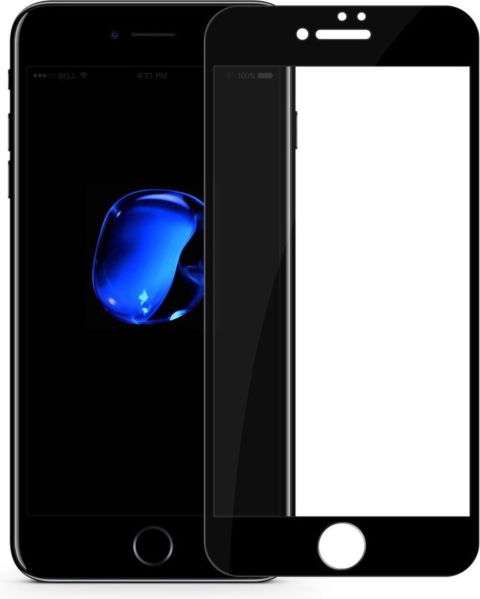 LuxeBass Full screenprotector geschikt voor iPhone 8 - glas scherm - bescherming