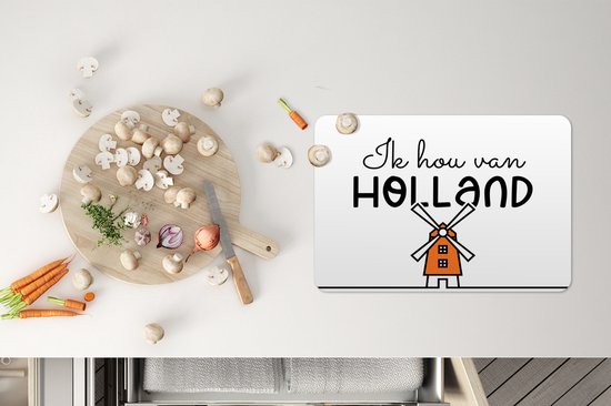 Set de table - Napperons de table en plastique - Holland - Moulin à vent - Oranje - 45x30 cm - 6 pièces - Résistant à la chaleur - Antidérapant - Coussinet - Amovible