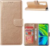 LuxeBass Hoesje geschikt voor Xiaomi Mi Note 10 Lite - Bookcase Goud - portemonnee hoesje - telefoonhoes - gsm hoes - telefoonhoesjes