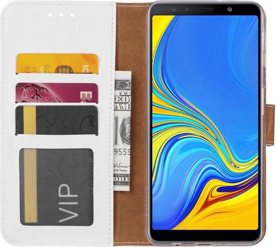 laten we het doen factor Jurassic Park LuxeBass Hoesje geschikt voor Samsung Galaxy A7 2018 - Bookcase Wit -  portemonnee... | bol.com