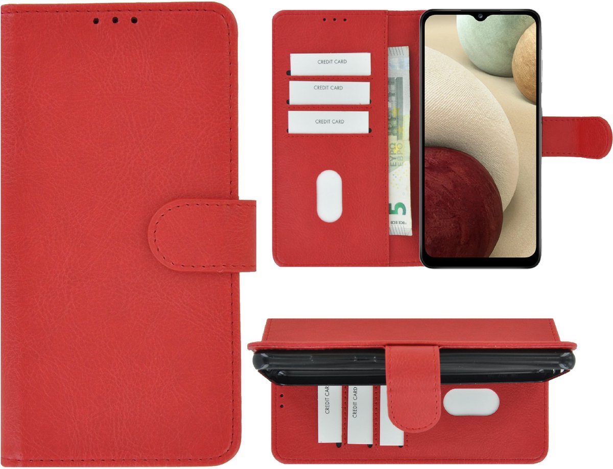 Geschikt voor Samsung Galaxy A13 5G Hoesje - Book Case Wallet Rood Cover