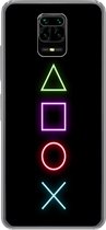 Geschikt voor Xiaomi Redmi Note 10 Lite hoesje - Gaming - Neon - Console - Zwart - Controller - Gamen - Siliconen Telefoonhoesje