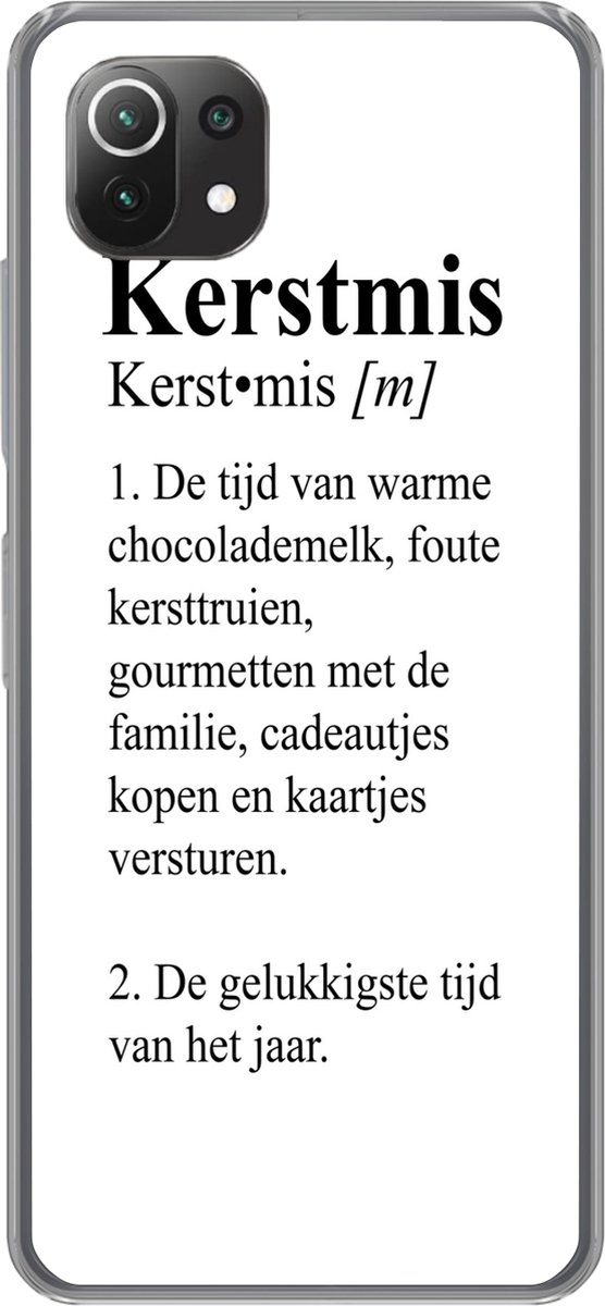 Telefoonhoesje Geschikt voor Xiaomi 11T hoesje - Kerstmis betekenis - Spreuken - Woordenboek - Quotes - Kerst - Siliconen Telefoonhoesje Telefoonhoesje