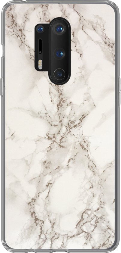 OnePlus 8 Pro - Marbre - Grijs - Wit - Siliconen