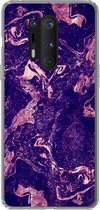 OnePlus 8 Pro - Marbre - Natuursteen - Minéraux - Coque de téléphone en Siliconen - Cadeaux de chaussures - Petits cadeaux - Sinterklaas pour les grands enfants