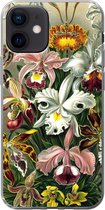 Geschikt voor iPhone 12 hoesje - Orchidee - Haeckel - Kunst - Siliconen Telefoonhoesje