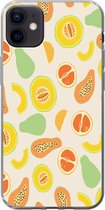 Geschikt voor iPhone 12 mini hoesje - Fruit - Patronen - Meloen - Siliconen Telefoonhoesje