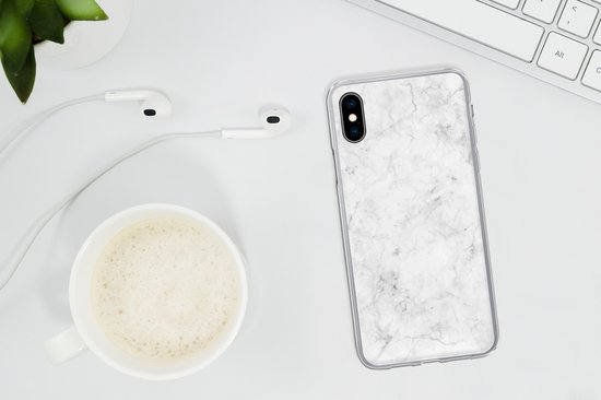 Coque iPhone Xs - Marbre - Motifs - Luxe - Étui de téléphone en Siliconen