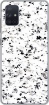 Coque Samsung Galaxy A71 - Marbre - Pois - Wit - Coque de téléphone en Siliconen