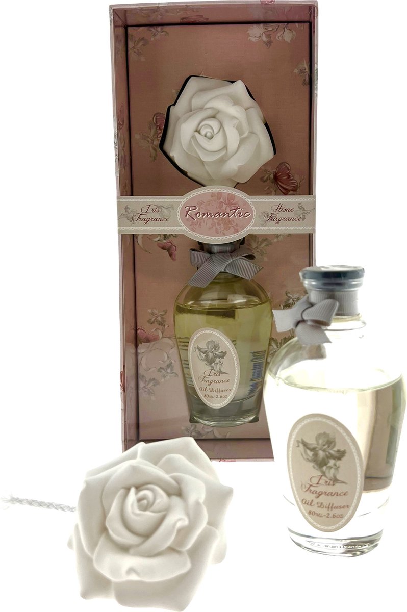 Goedkoopste Iris Geurolie Romantic - Met geursteun Roos - 80ml