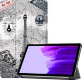 Samsung Galaxy Tab A7 Lite Hoes - Mobigear - Tri-Fold Serie - Kunstlederen Bookcase - Eiffel Tower - Hoes Geschikt Voor Samsung Galaxy Tab A7 Lite