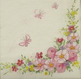 Serviettes Fleurs Mignonnes 25 x 25 cm