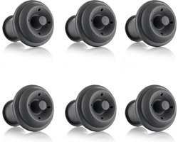 *** 6x Vacuüm Wijndoppen - Wijnafsluiter - Wijnstop - Wine Plug - van Heble®***
