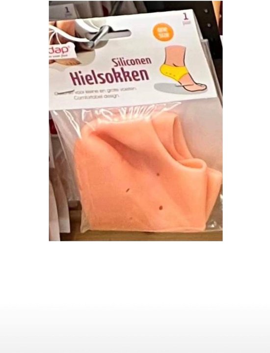 Hielbeschemers beige - Hielbeschermers - Hielspoor - Hielsokken - Gel Sokken - Hielspoor Zooltjes - Hielkussens - Siliconen - 2 Stuks - Schoenmaat: One size - sokken -