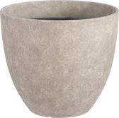 Mica Decorations Bravo Bloempot - H26 x Ø30,5 cm - Lichtgewicht Kunststof - Beige
